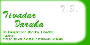 tivadar daruka business card